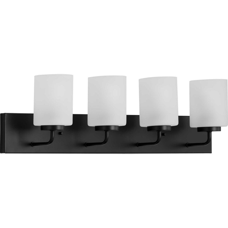 Progress Lighting P300330-031 Four Light Bath Bracket, Matte Black