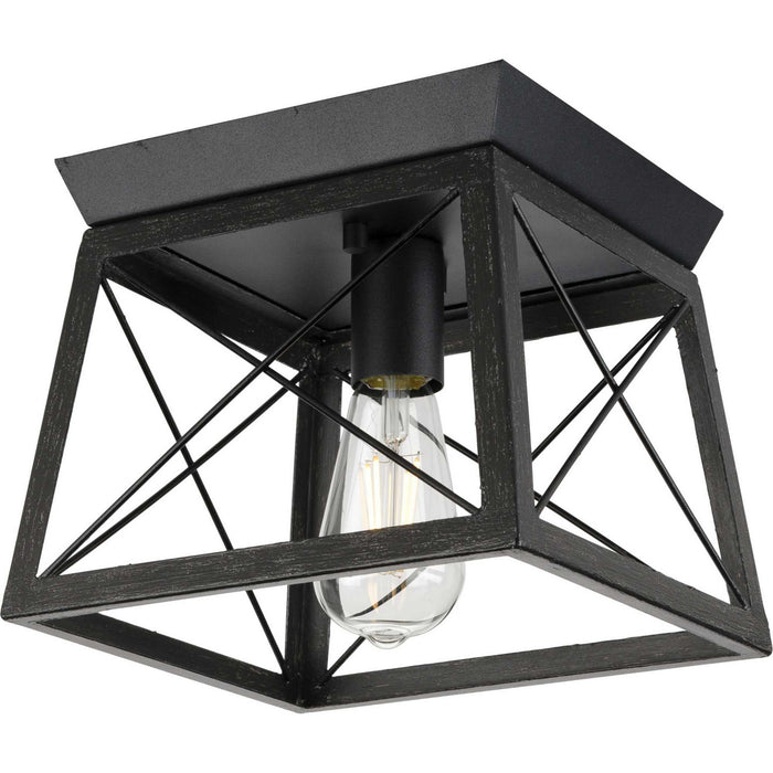 Progress Lighting P350022-031 One Light Flush Mount, Textured Black