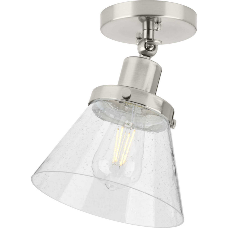 Progress Lighting P350198-009 One Light Flush Mount, Brushed Nickel