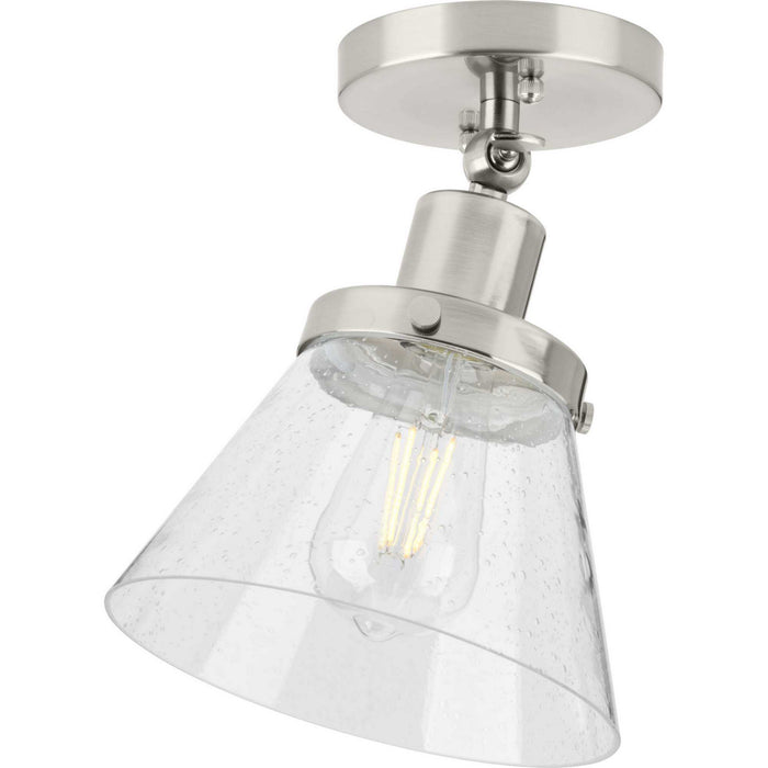 Progress Lighting P350198-009 One Light Flush Mount, Brushed Nickel