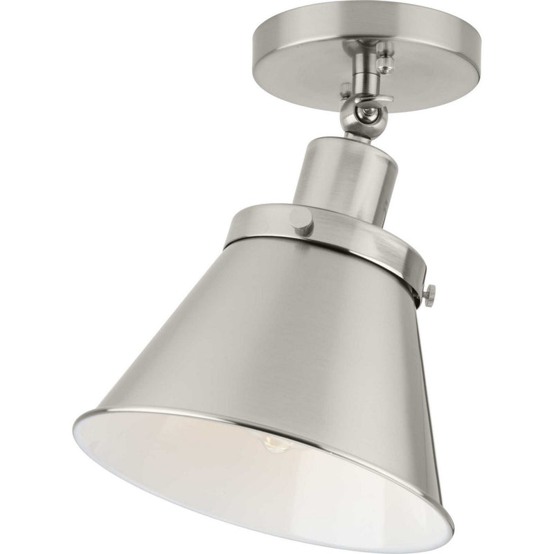 Progress Lighting P350199-009 One Light Flush Mount, Brushed Nickel
