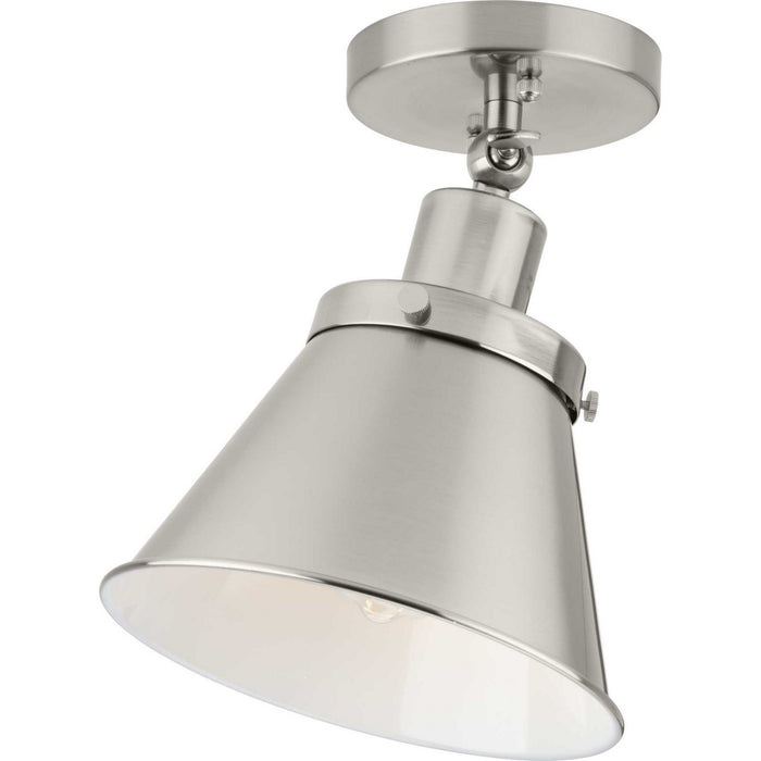 Progress Lighting P350199-009 One Light Flush Mount, Brushed Nickel