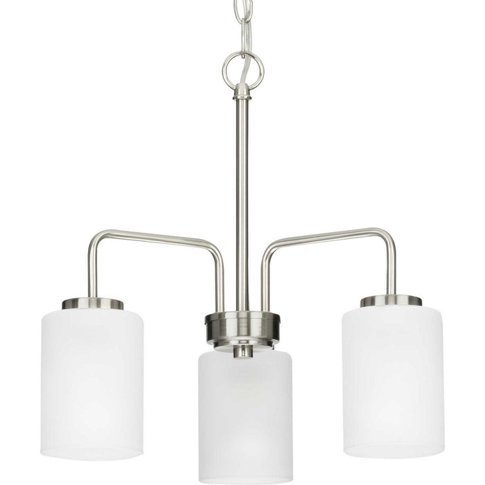 Progress Lighting P400274-009 Three Light Chandelier, Brushed Nickel