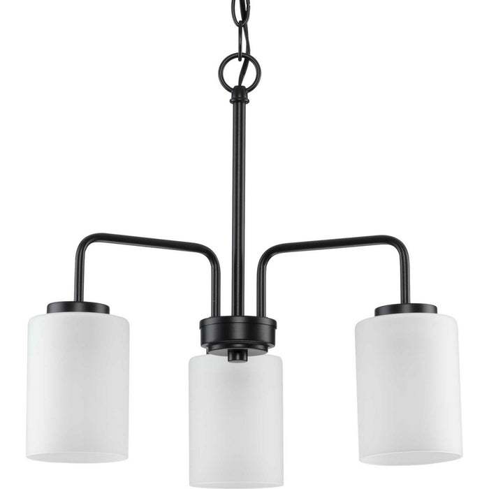 Progress Lighting P400274-031 Three Light Chandelier, Matte Black