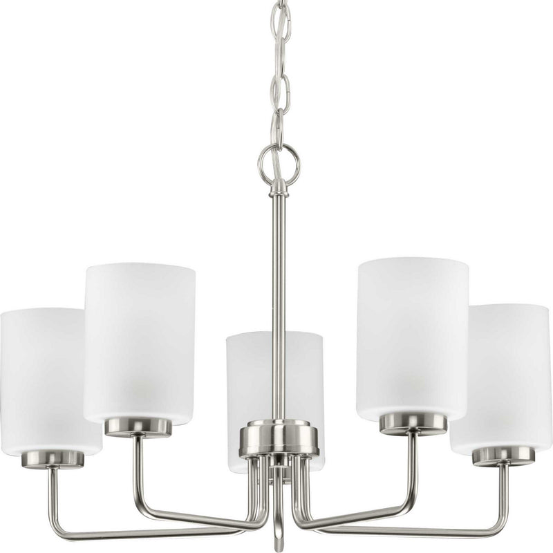 Progress Lighting P400275-009 Five Light Chandelier, Brushed Nickel