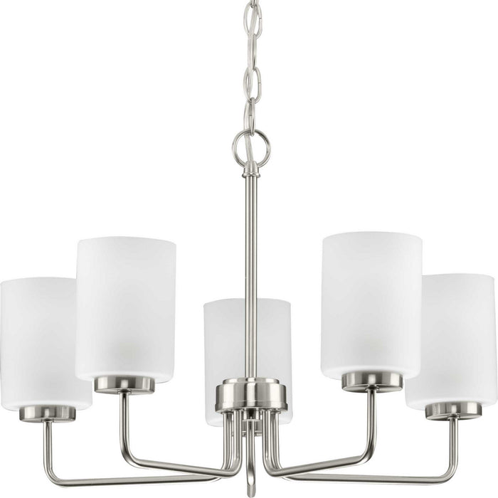 Progress Lighting P400275-009 Five Light Chandelier, Brushed Nickel