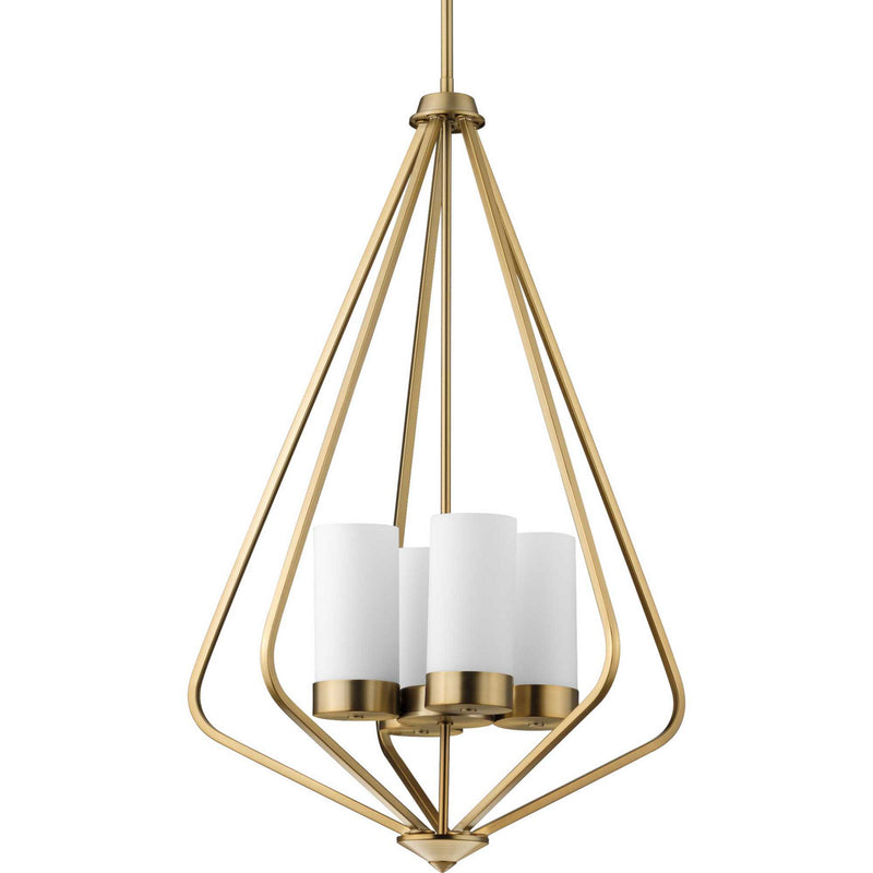 Progress Lighting P500305-109 Four Light Pendant, Brushed Bronze