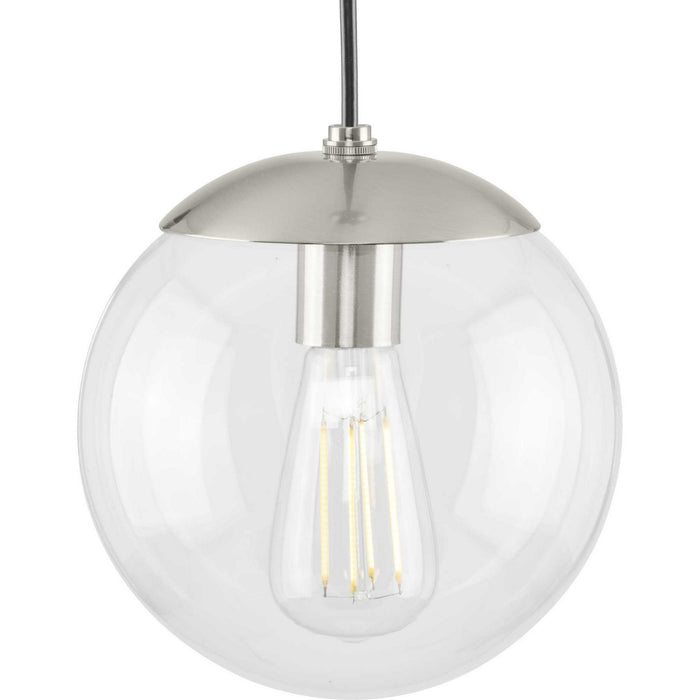 Progress Lighting P500309-009 One Light Pendant, Brushed Nickel