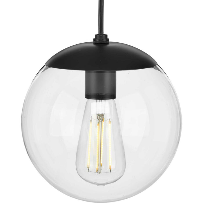 Progress Lighting P500309-031 One Light Pendant, Matte Black