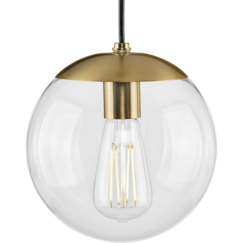 Progress Lighting P500309-109 One Light Pendant, Brushed Bronze