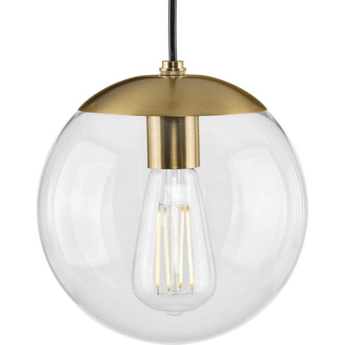 Progress Lighting P500309-109 One Light Pendant, Brushed Bronze
