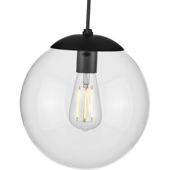 Progress Lighting P500310-031 One Light Pendant, Matte Black