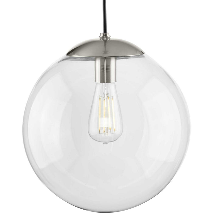 Progress Lighting P500311-009 One Light Pendant, Brushed Nickel