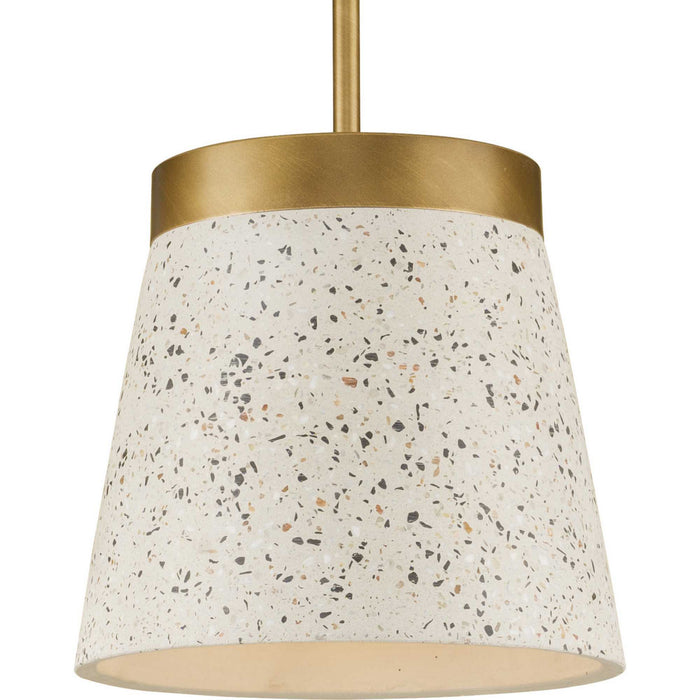 Progress Lighting P500313-175 One Light Pendant, Distressed Brass
