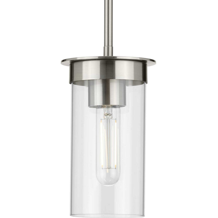 Progress Lighting P500314-009 One Light Pendant, Brushed Nickel