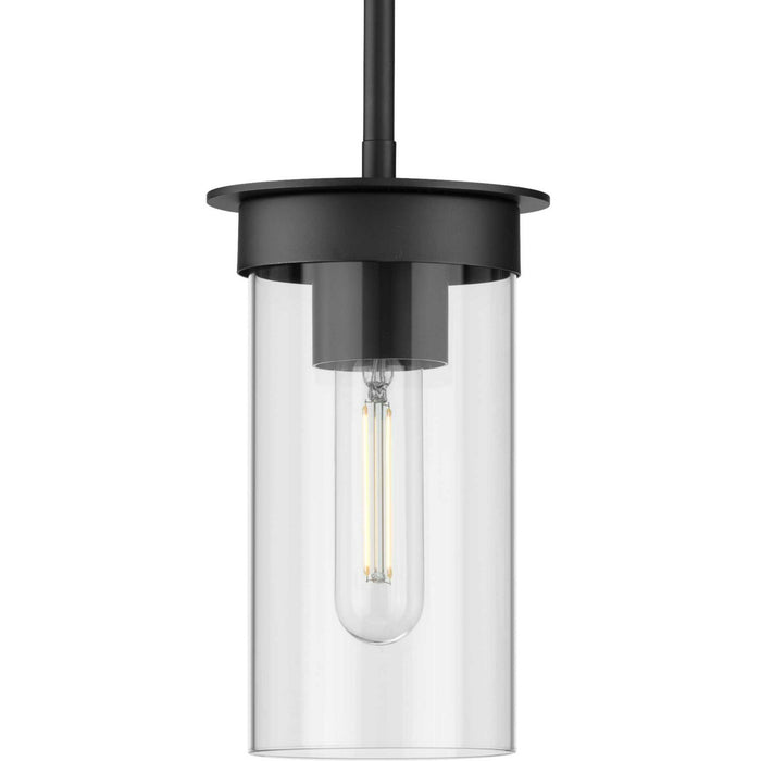 Progress Lighting P500314-031 One Light Pendant, Matte Black