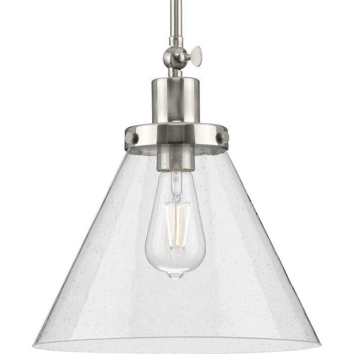 Progress Lighting P500324-009 One Light Pendant, Brushed Nickel