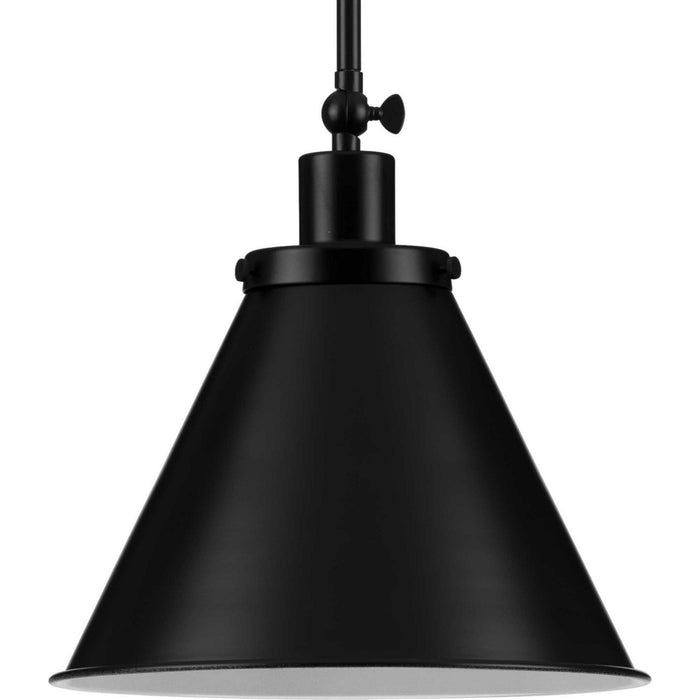 Progress Lighting P500325-031 One Light Pendant, Matte Black