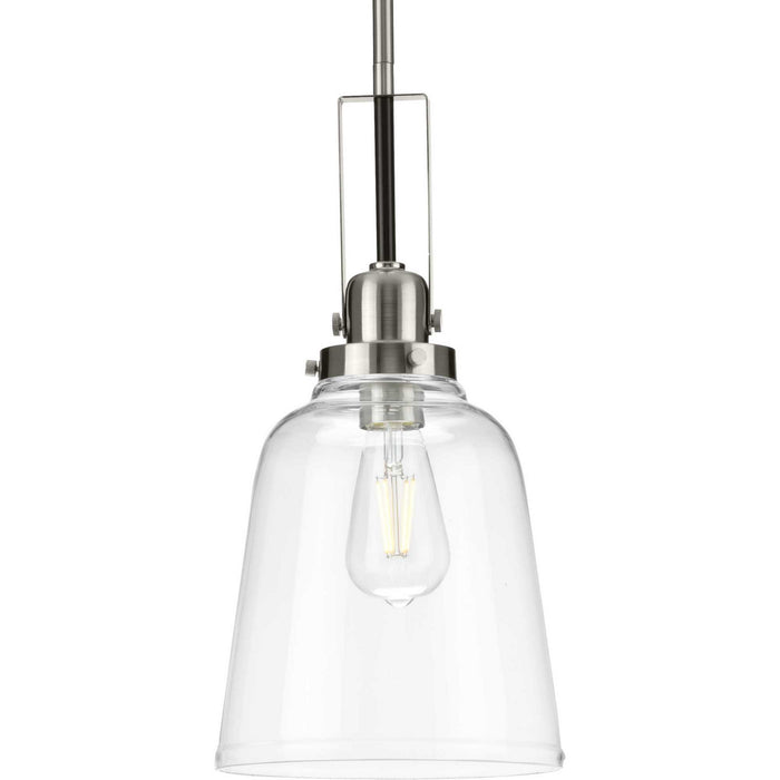 Progress Lighting P500329-009 One Light Pendant, Brushed Nickel