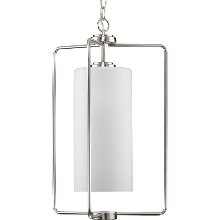 Progress Lighting P500333-009 One Light Foyer Pendant, Brushed Nickel