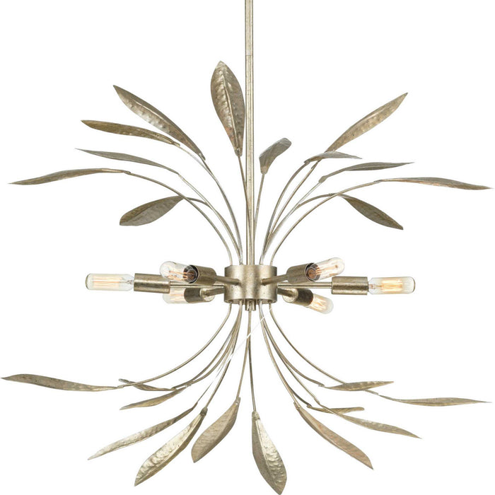 Progress Lighting P500415-176 Six Light Pendant, Gilded Silver