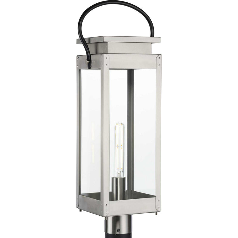 Progress Lighting P540046-135 One Light Post Lantern, Stainless Steel