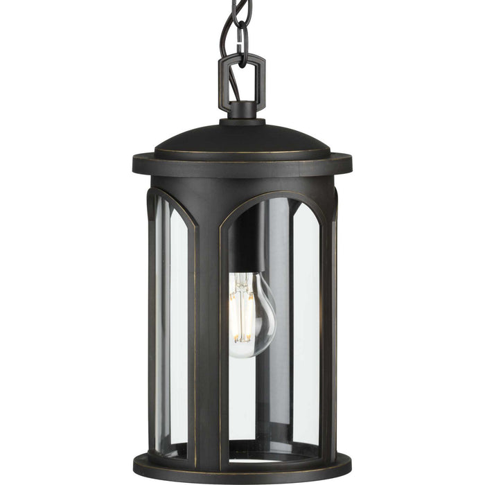Progress Lighting P550050-020 One Light Hanging Lantern, Antique Bronze