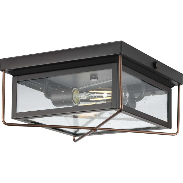 Progress Lighting P550069-020 Two Light Flush Mount, Antique Bronze