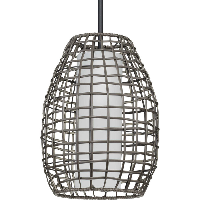 Progress Lighting P550083-031 One Light Hanging Lantern, Matte Black