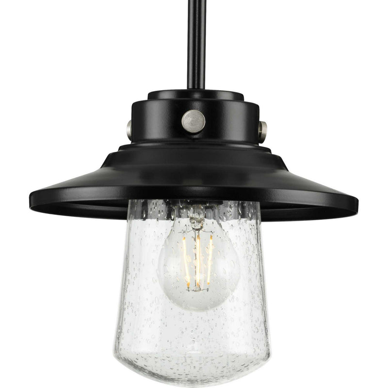 Progress Lighting P550093-031 One Light Hanging Lantern, Matte Black