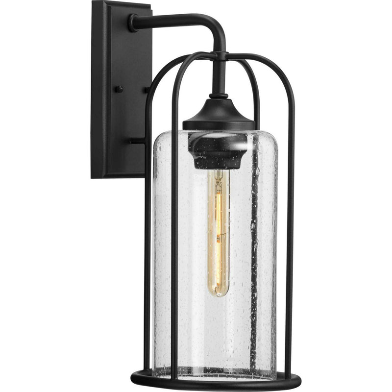 Progress Lighting P560257-031 One Light Wall Lantern, Textured Black