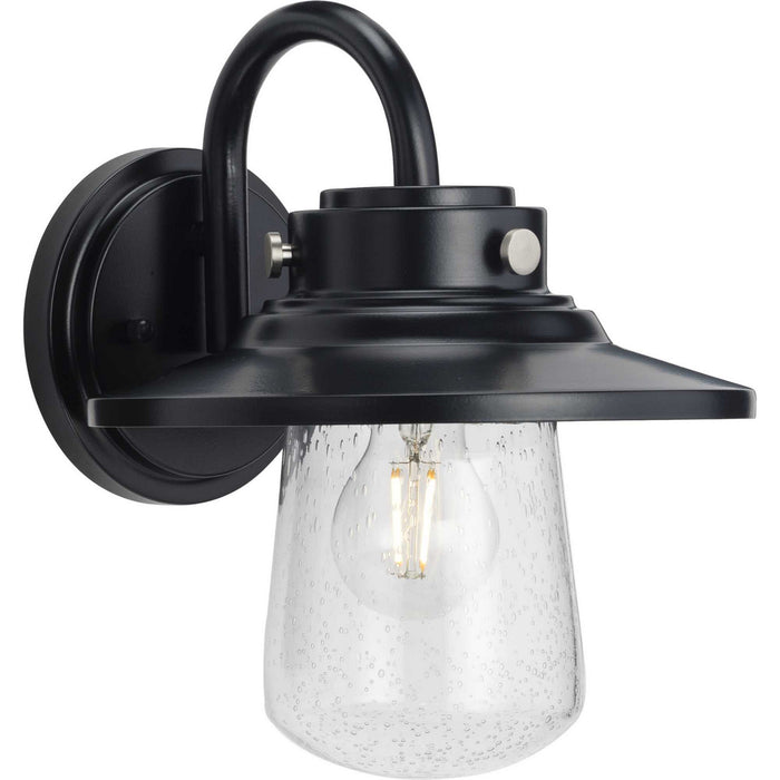 Progress Lighting P560263-031 One Light Wall Lantern, Matte Black