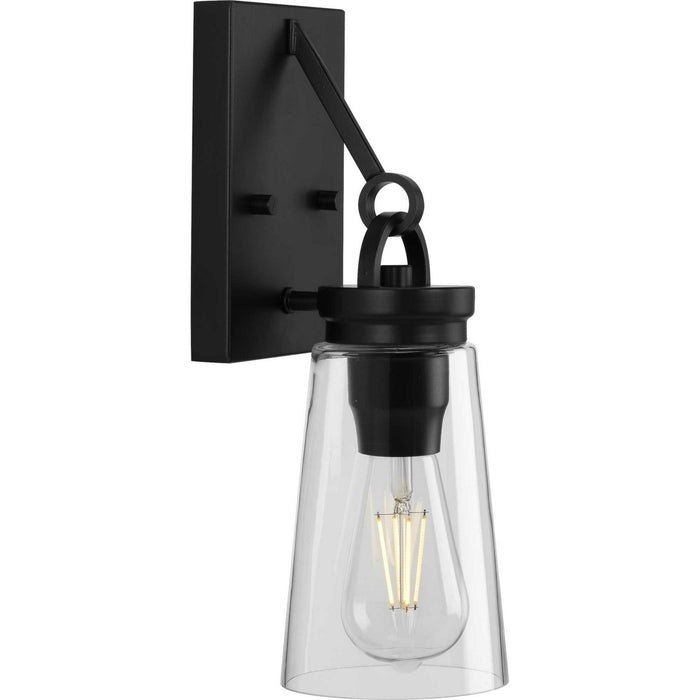 Progress Lighting P710097-031 One Light Wall Bracket, Matte Black