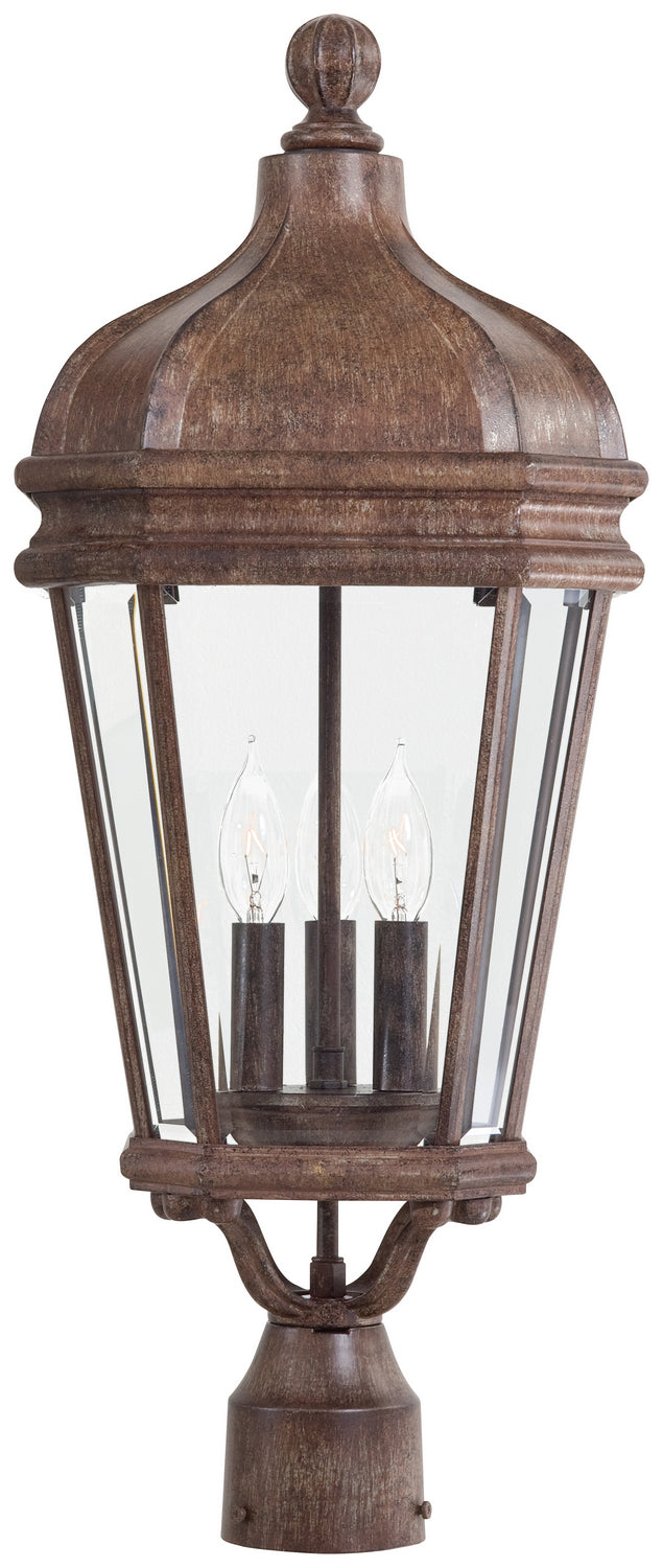 Minka-Lavery 8696-61 Three Light Post Mount, Vintage Rust