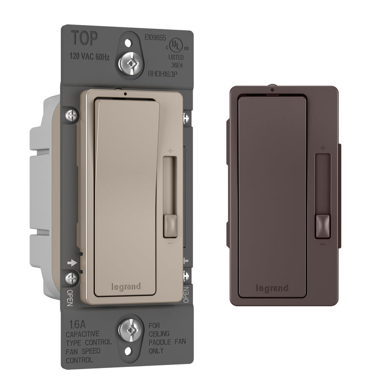 Legrand RHDH163PBCCCV4 Single-Pole/3-Way Fan Speed Control, Bi-Color