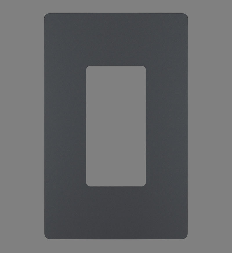 Legrand RWP26GCC6 One-Gang Screwless Wall Plate, Graphite