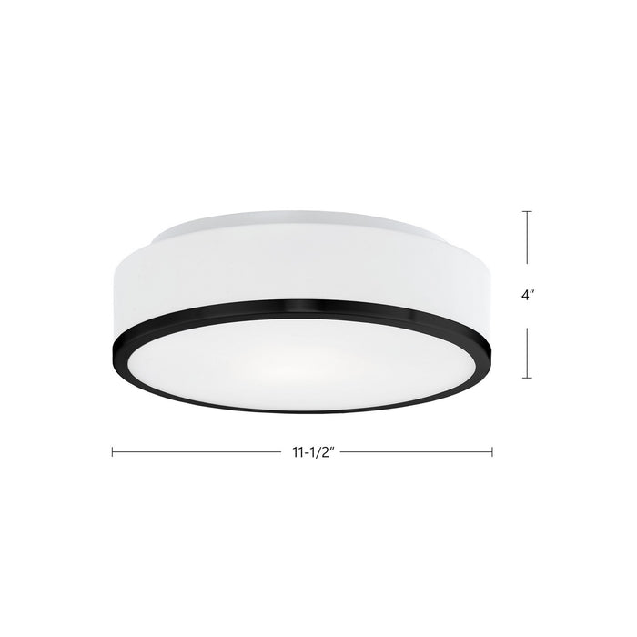 Kuzco Lighting 599002BK Two Light Flush Mount, Black