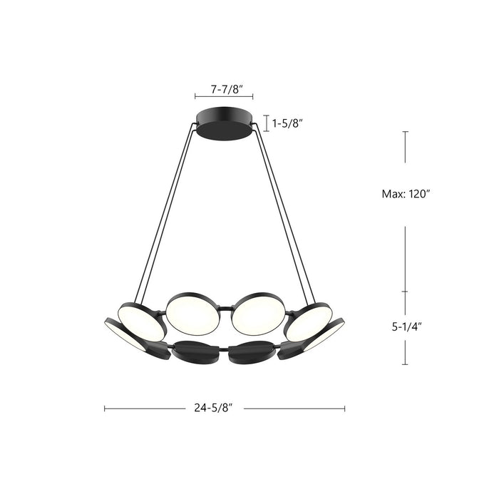 Kuzco Lighting CH72225-BK LED Chandelier, Black