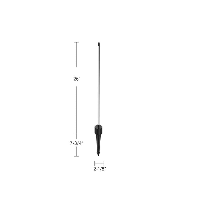 Kuzco Lighting EG26724-BK LED Garden Light, Black