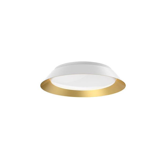 Kuzco Lighting FM43414-WH/GD LED Flush Mount, White/Gold