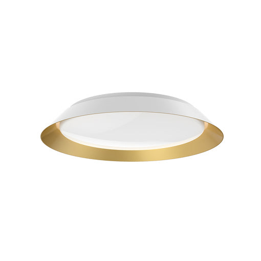 Kuzco Lighting FM43419-WH/GD LED Flush Mount, White/Gold