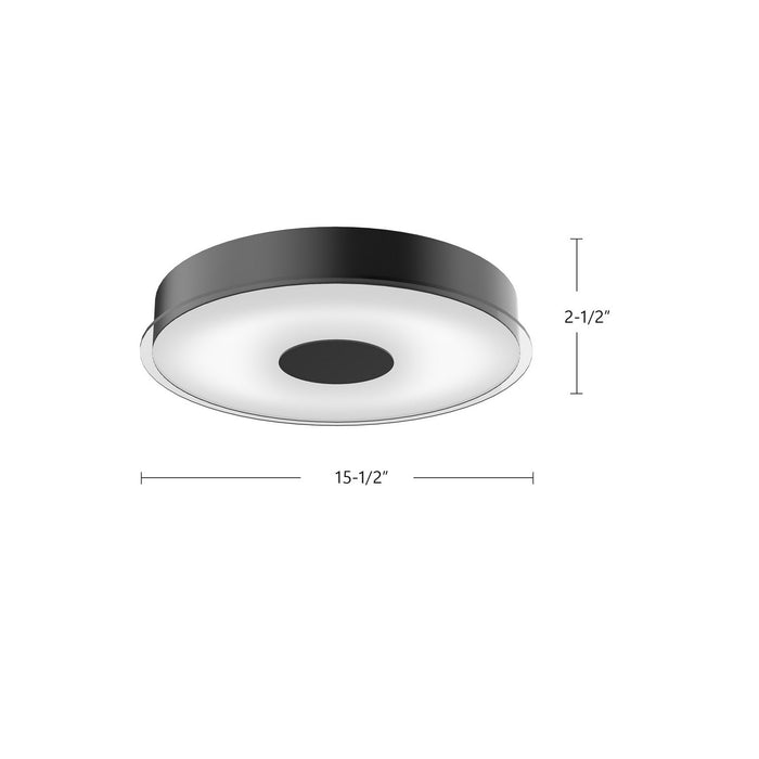 Kuzco Lighting FM7616-BK LED Flush Mount, Black