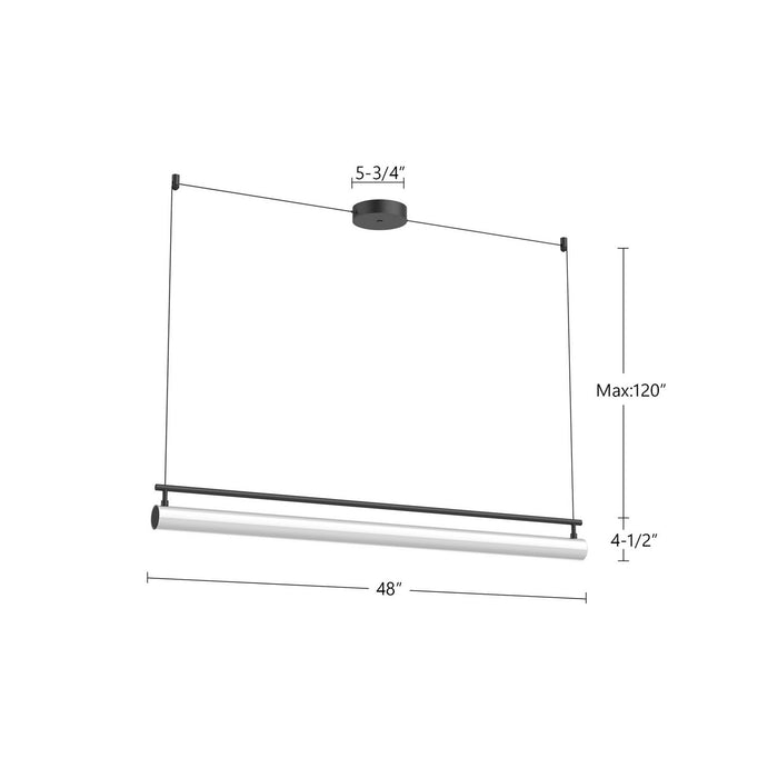 Kuzco Lighting LP70148-BK LED Island Pendant, Black