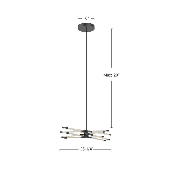 Kuzco Lighting LP74626-BK LED Island Pendant, Black