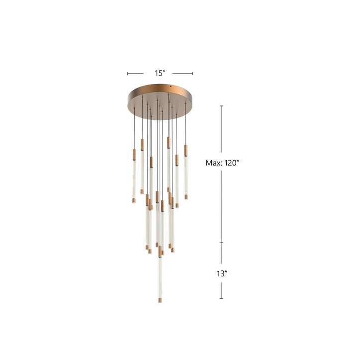 Kuzco Lighting MP75113-BG LED Pendant, Brushed Gold