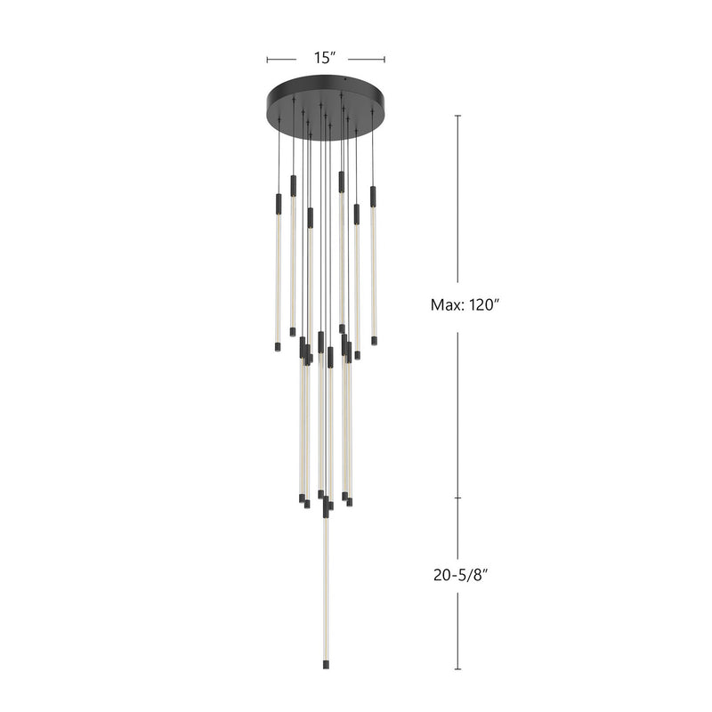 Kuzco Lighting MP75121-BK LED Pendant, Black