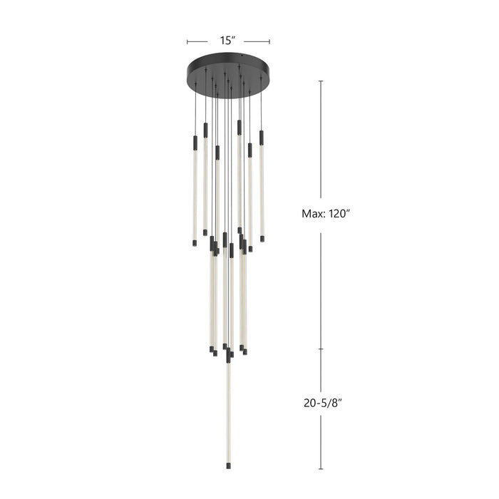 Kuzco Lighting MP75121-BK LED Pendant, Black