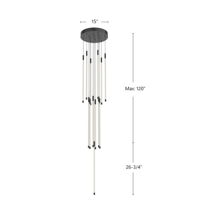 Kuzco Lighting MP75127-BK LED Pendant, Black