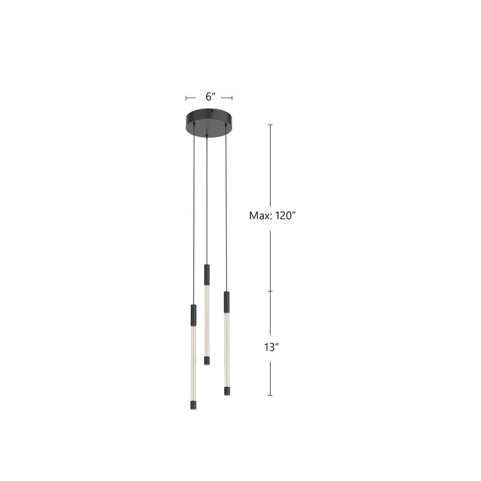 Kuzco Lighting MP75213-BK LED Pendant, Black