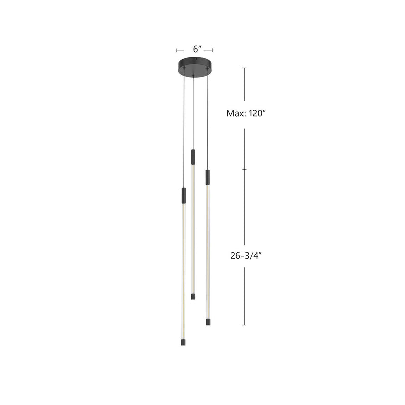 Kuzco Lighting MP75227-BK LED Pendant, Black